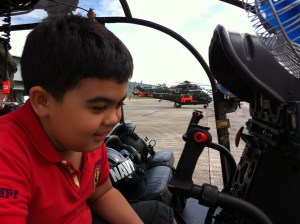 Pushing the right RED button!